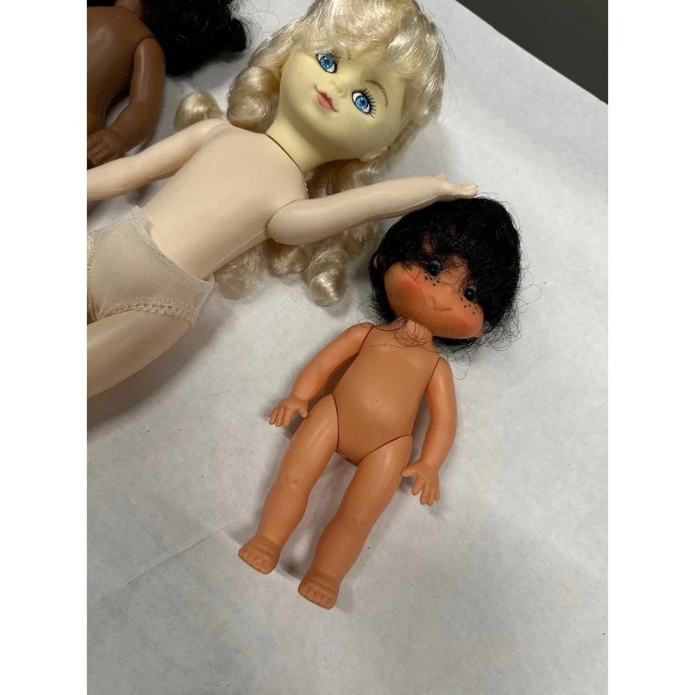 Vintage Doll Lot 4pc Fashion Toddler Dolls Blonde Brunette Raven Hair Toy Set